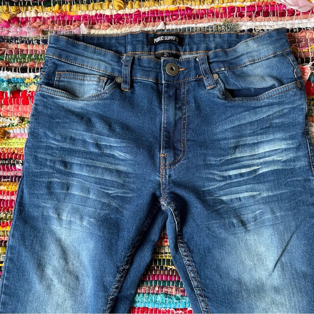 Public Supply CO‎ Blue Skinny Jeans Size 29 - Picture 2 of 9